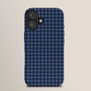 Society 6 Navy Checkered Phone Case